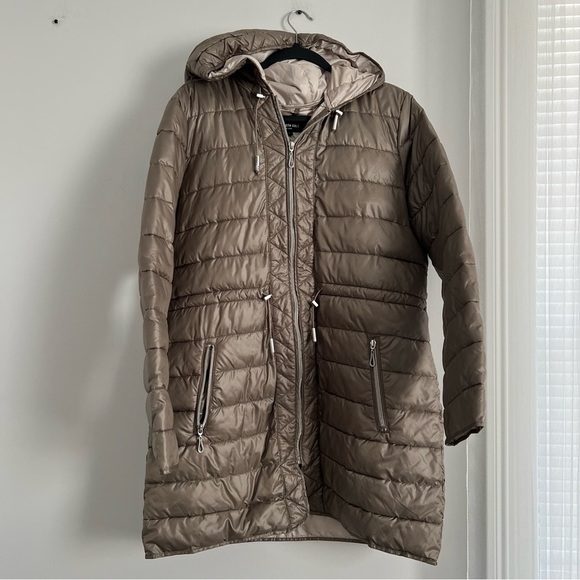 Kenneth Cole Taupe Puffer Jacket - Picture 1 of 6